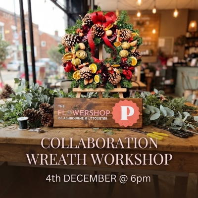 Festive wreath making evening at Pom's 4th December