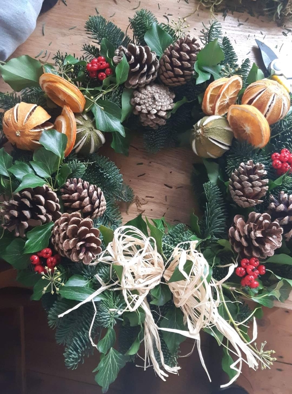 Christmas wreath workshop 6th December Morning