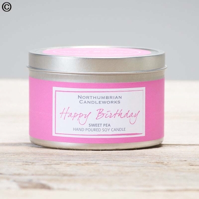 Happy Birthday Sweetpea Candle