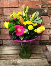 Bright Designers choice Vase arrangement