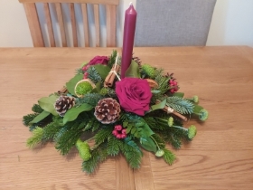 Christmas Table Candle arrangement workshop 13th December Morning