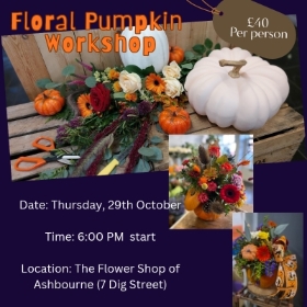 Floral Pumpkin Workshop 29th october 2026   Ashbourne Store